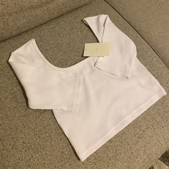 Oak + Fort White Crop Top, S - Picture 1 of 2